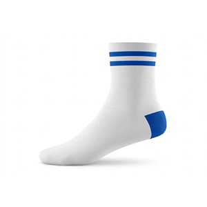 Chaussettes de sport respirantes à rayures blanches et bleues personnalisées, chaussettes de sport athlétiques unisexes, chaussettes décontractées de performance, vente en gros - Product Image 2