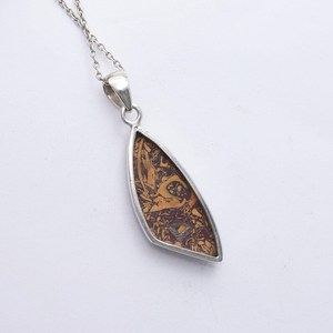 Handmade Mariam Jasper Pendant Necklace 925 Sterling <b>Silver</b> Natural Gemstone Vintage Engagement Party Jewelry Gift for Women - Product Image 2