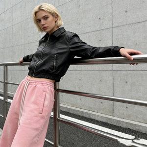 Pantalones Deportivos Holgados de Alta Calidad para Mujer, Mezcla de Algodón, Lavado Ácido, Pierna Ancha - Product Image 6