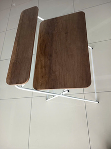 Escritorio Plegable Convertible Moderno para Espacios Pequeños, para Juegos de Computadora, con Marco de Madera y Superficies de Escritorio Premium, con Estantería - Product Image 4