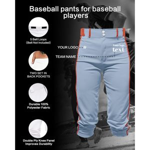 Pantalon de baseball et de softball unisexe personnalisable, ajoutez votre texte et votre logo, motif personnalisé - Product Image 4