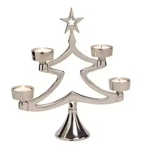 Portavelas de Metal de Primera Calidad para Decoración Navideña, Centros de Mesa Festivos, Decoración de Comedor Navideño y Estilo Elegante para el Hogar - Product Image 4