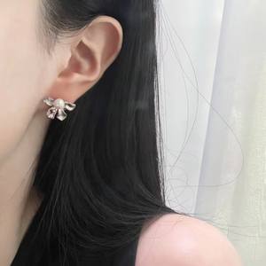 Boucles d'oreilles en perles d'eau douce de haute qualité, design papillon et fleur en argent, 6-7 pouces, collection Lac de Shanxia - Product Image 4