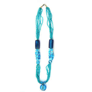 Collier superposé bohème en perles turquoise, élégant et tendance, idéal pour mariage et fête, collection de bijoux traditionnels, prix de gros - Product Image 2