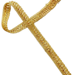 Accessoires vestimentaires : Bordure métallique or et argent, dentelle, paillettes, broderie jaune doré, sacs et chaussures hydrosolubles - Product Image 1