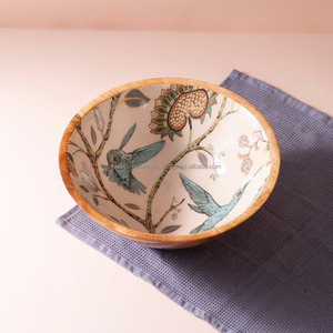 Bol en bois de manguier de qualité supérieure, design élégant fait main, parfait pour les cuisines modernes, la table à manger, le service des aliments, l'utilisation domestique - Product Image 3
