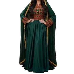 Vestido de novia étnico tradicional pashtún, bohemio, afgano, vintage, largo hasta el suelo, hecho a mano, con estampado floral, personalizable, de tela, para mujer - Product Image 1