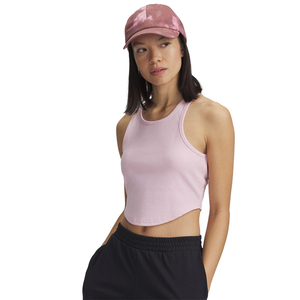 Best Selling Women's <b>Crop</b> Ribbed Tank <b>Tops</b> Light Pink Color Curved Hem Running Jogging Tank <b>Tops</b> Summer Wear Ladies Tank <b>Tops</b> - Product Image 1