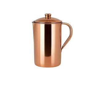 Jarra de Cobre 100% Puro con Tapa, Tamaño Grande, Jarra de Agua de Cobre Forjado a Mano, en Oferta - Product Image 5