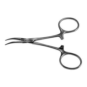 Pince hémostatique incurvée Hartman en acier inoxydable chirurgical, conçue pour le serrage précis des petites veines sanguines - Product Image 1