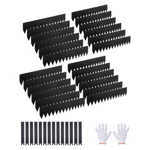 Set da 24 Bordatori per Giardino in Acciaio Zincato 40 x 8 Pollici, Bordatori in Metallo Resistenti con 26 Clip di Montaggio - Product Image 1