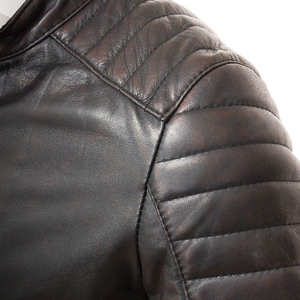 Chaqueta de Cuero Genuino para Hombre, Estilo Urbano, Impermeable y Resistente al Viento, para Invierno, Diseño de Manga Larga - Product Image 3