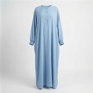 Abaya élégante et modeste pour femmes, vêtements islamiques, vêtements de soirée formels à manches longues en polyester de qualité supérieure, design tendance - Product Image 1