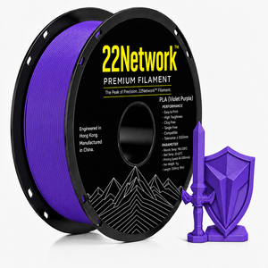 Filament PLA violet violet 22Network 1,75 mm 1 kg Bobine pour imprimante 3D industrielle Haute vitesse 300 mm/s OEM ODM Direct usine - Product Image 1