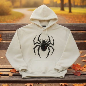Nouveau Hoodie Universel Certifié Hiver ODM Street Fashion Imprimé Araignée Coton Polaire Écologique Séchage Rapide 350g Coupe Ample - Product Image 4