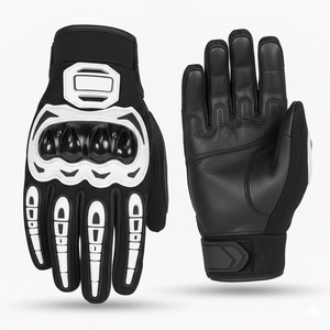 Gants de moto en cuir à manchette courte pour motard, compatibles écran tactile, tendance mode USA Europe 2026 - Product Image 6