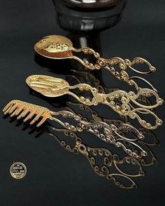 ที่คีบขนมทองเหลืองแบบดั้งเดิม ที่คีบเสิร์ฟทำมือสำหรับเค้ก ขนมปัง ของหวาน น้ำตาลก้อน อุปกรณ์บนโต๊ะอาหาร แข็งแรง ทนทาน ใช้ในบ้าน - Product Image 1