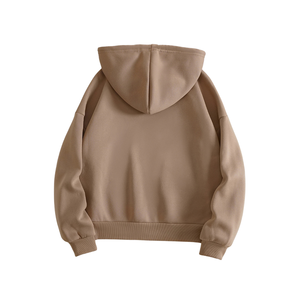 Sudadera con Capucha para Hombre, Color Sólido, Cierre Completo, Forro Polar, Bolsillo Canguro, Corte Regular, Estilo Urbano para Otoño e Invierno - Product Image 2