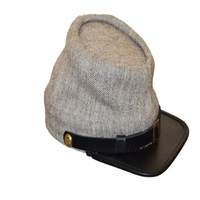 Gorra Kepi Histórica de Lana con Bordado de Lentejuelas, Ajustable, para Uso en Exteriores, para Hombre Adulto, Color Gris Confederado