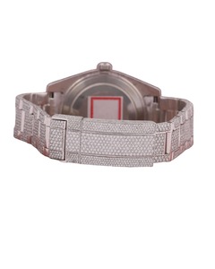 นาฬิกาข้อมือประดับเพชรโมอิสซาไนต์จากโรงงานขายส่ง หน้าปัดสีน้ำเงินแบบ Iced Out ของขวัญสำหรับผู้ชาย ผ่านการทดสอบเครื่องตรวจสอบเพชร - Product Image 3