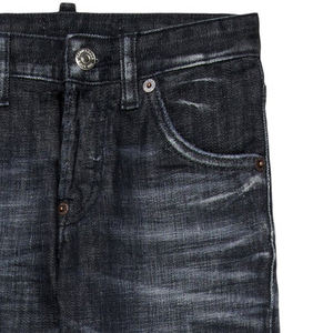 Pantalon en jean classique pour garçons, coupe droite, lavage vintage, tissu confortable et respirant / conception durable avec double couture renforcée et logo - Product Image 3