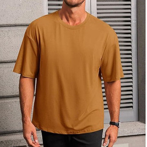 T-shirt Oversize Homme Coupe Ample Décontractée 100% Coton Tissu Respirant Confortable Élégant Style Urbain Quotidien Lettres - Product Image 3