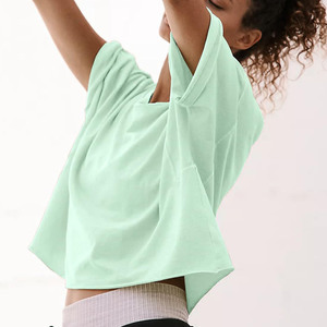 T-shirts pour femmes très vendus, vêtements de sport, grandes tailles, coupe ample, t-shirts personnalisés en coton épais avec impression par sublimation - Product Image 2