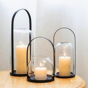 Vintage Inspired Metal And Glass <b>Hurricane</b> Candle Holder Beautiful Handmade <b>Lantern</b> For Home Wedding Event Decoration - Product Image 1