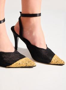 Designer Beaded Crystal-Encrusted 3.5 Inches Stiletto Heels | Luxury Rhinestone Pointed-Toe <b>Pumps</b> | Elegant Wedding Evening - Product Image 4