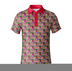 Camisa de Golf de Manga Corta para Hombre, con Botones, Logotipo Personalizado Bordado, Tejido de Poliéster de 180g, Secado Rápido, Transpirable, Informal - Product Image 2