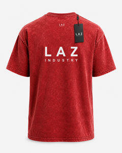 Camiseta Personalizada para Hombre, 100% Algodón, Color Sólido, Estilo Urbano, Oversize, Lavado Ácido, Cuello Redondo, Estampado Personalizado, Largo Extendido - Product Image 5
