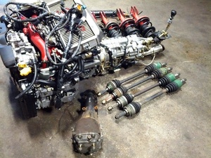 เครื่องยนต์ JDM Subaru WRX STI EJ20T พร้อมเทอร์โบแบบ Twin Scroll VF37 เกียร์ DCCD 6 สปีด ชุดช่วงล่าง ใช้สำหรับเปลี่ยนซ่อม - Product Image 4