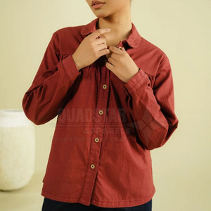 เสื้อผู้หญิงสไตล์เรียบง่ายลำลอง รุ่นใหม่ล่าสุด ใส่สบายสำหรับฤดูร้อน ไซส์ใหญ่ ทนทาน ผ้าฝ้าย 100% ระบายอากาศได้ดี เป็นมิตรกับสิ่งแวดล้อม ไม่ยับง่าย  สั่งซื้อขั้นต่ำน้อย - Product Image 3