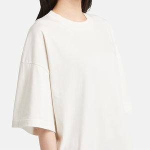 Nouveau t-shirt pour femme, col rond, coupe ample, manches courtes, 100% coton jersey, respirant, toutes saisons - Product Image 3