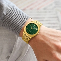 Reloj Curren 8444 con Correa de Acero Inoxidable, Movimiento de Cuarzo, para Hombre, Moda, Negocios, Resistente al Agua, Simple, Minimalista, Casual
