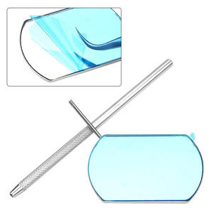 Wholesale High Quality <b>Handheld</b> Square Eyelash Extension Inspection <b>Mirror</b> Stainless Steel Beauty Auxiliary Tool - Product Image 3