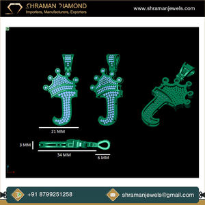 Custom 10K Solid Gold <b>Initial</b> 'J' Crown Trendy Hip Hop Alphabet Letter Charm Pendant Fine Jewelry <b>Necklaces</b> Moissanite Unisex - Product Image 6