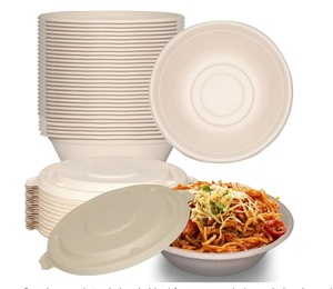 Bol de service écologique pour les entreprises de restauration et les aliments, bols de 24 oz en forme de diamant pour les repas sains et l'emballage des aliments frais - Product Image 1