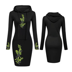 Vestido con Capucha Transpirable de Talla Grande para Otoño y Primavera, con Bolsillos Largos, Ecológico y a la Moda, Sudadera Informal para Mujer - Product Image 1