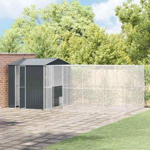 กรงสัตว์เลี้ยงพร้อมที่เก็บของ ขนาด 250.00 x 119.69 x 97.24 นิ้ว สีแอนทราไซต์ - Product Image 3