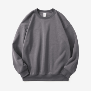 เสื้อสเวตเชิ้ตคอกลมโอเวอร์ไซส์สำหรับผู้ชาย สีพื้น ผ้าฝ้ายเฟรนช์เทอร์รี่ พรีเมียม ผลิตเพื่อแฟชั่นระดับโลก - Product Image 1