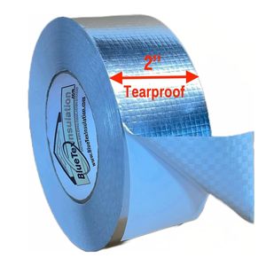 Cinta de Aluminio Profesional para HVAC, 2" x 150 pies, 6 Mil, Plateada, Resistente a Desgarros, de Alta Resistencia - Product Image 1