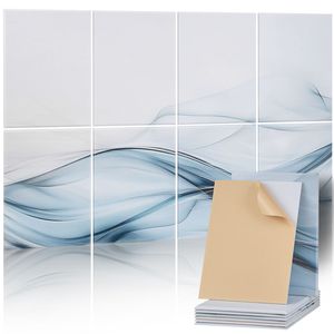 Set di 8 Pannelli Acustici Decorativi Autoadesivi 47,24 X 23,62 X 0,4 Pollici, Piastrelle Fonoassorbenti per l'Isolamento Acustico - Product Image 2