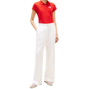 Polo personnalisé à logo brodé, coupe slim, pour femme, en tissu piqué extensible et respirant, haut de gamme, décontracté. - Product Image 5