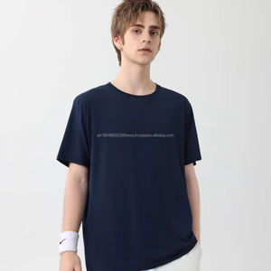 Unisex 170gsm Polyester Spandex Blended Quick Dry Plain Tee Casual Sports T-<b>Shirt</b> Logo Printing Solid Wholesale <b>Men's</b> T-<b>Shirts</b> - Product Image 1
