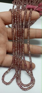 Perles de grenat de Malaya naturelles à facettes, taille Heishi, de 4,5 mm à 5,5 mm, pour la fabrication de bijoux, vente en gros - Product Image 3