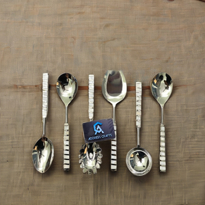 Wholesale Price Cooking Tools Utensils For Luxury Home Hotel Kitchen Stainless Steel Oil Spoon Salad Spoon Spatulas <b>MOP</b> <b>Handle</b> - Product Image 5