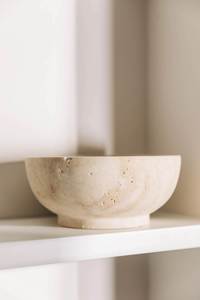 Solid Travertine Marble Pet Bowl For Pets Heavy Duty Design For Stable Feeding Food And Water Everyday Use - Product Image 3