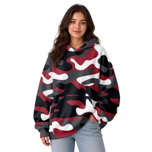 Compre Sudaderas con Estampado de Camuflaje Rosa Suave, de Primera Calidad, Transpirables, Holgadas, de Manga Larga, Informales, para Invierno, con Bolsillo - Product Image 5