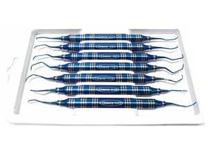 Ensemble de curettes Gracey 7 pièces, manuel, acier inoxydable allemand, certifié ISO 13485 CE, instrument dentaire avec poignée ergonomique - Product Image 3